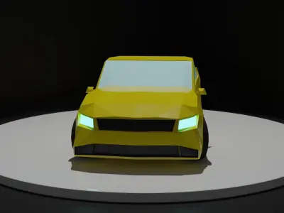 Free Low Poly Sports Car Free low-poly 3D model