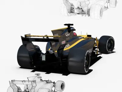 Renault RS17 Low-poly 3D model