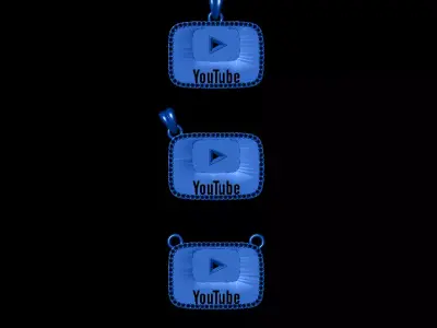 social media pendant 3D print model