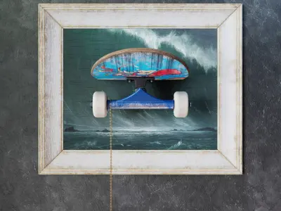 Skate Frame Decor 3D model