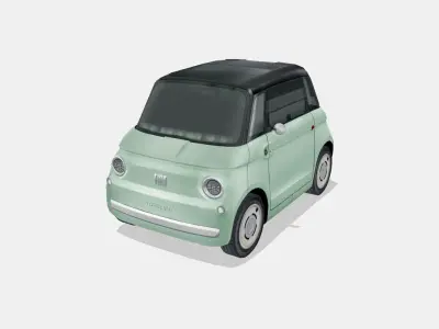 Fiat Topolino 2024 Low-poly 3D model