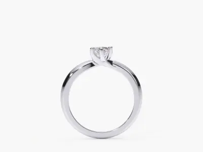 zdr140 engagement ring with marquise cut diamond 3D print model