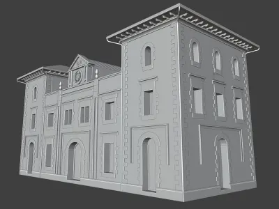 Railway station in Onati 3D model