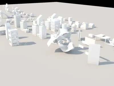 Paper Model Assortment - low polygon style Low-poly 3D model