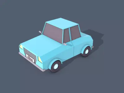 LowPoly car Low-poly 3D model 4