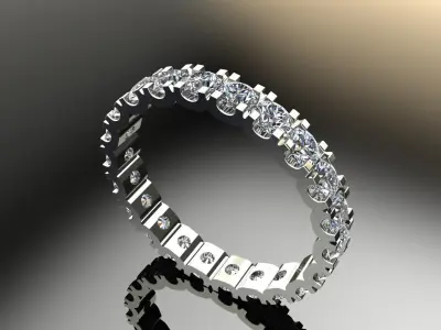 Women rings Diamond Luxury wedding 3D print model