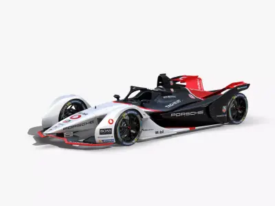 Porsche Formula E 2020 Low-poly 3D model
