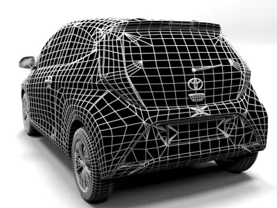 TOYOTA AYGO 3 DOOR Low-poly 3D model