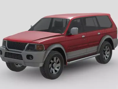 Mitsubishi Pajero Sports Low-poly 3D model