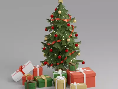 Christmas Tree G36 Low-poly 3D model