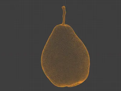 Photorealistic 3D scan of pear Low-poly 3D model
