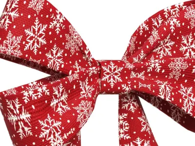 Christmas Bow Ribbon 90 Low-poly 3D model
