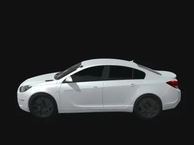 buick regal car 3d model Low-poly 3D model