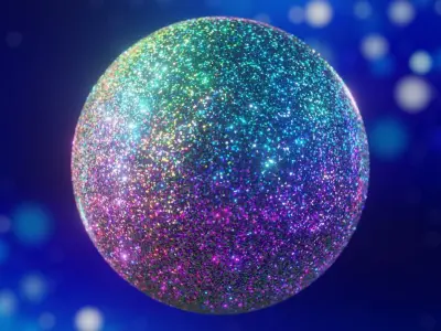 Procedural Rainbow Glitter Shader - Colorful Cycles Texture Texture