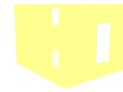 The house is two floors 3D model