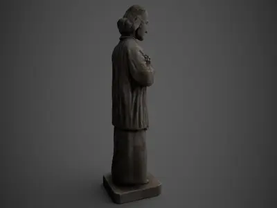 Saint Statue Low-poly 3D model