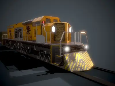 INDUSTRIAL TRAIN PBR 3D model