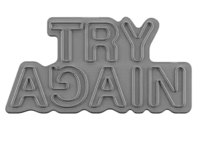 Train Again Neon Sign 3D model