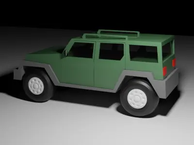 jeep car Free low-poly 3D model by derbinho