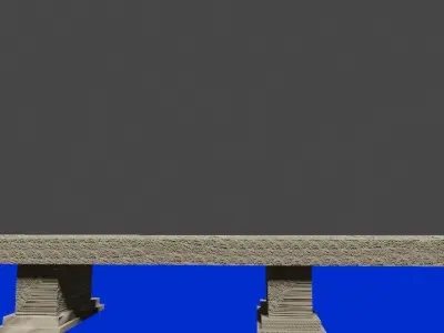 3d model bridge low poly blender model Low-poly 3D model