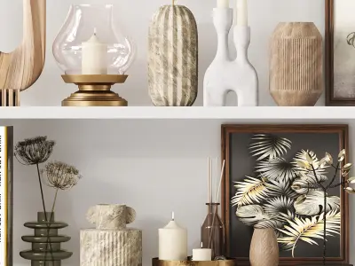 Decorative Set 005 3D model buy