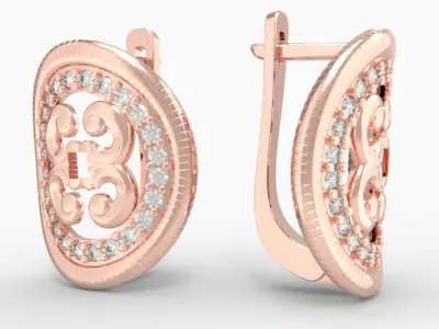 Earrings star 3D print model