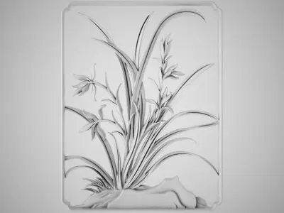 Orchid Relief 3D print model