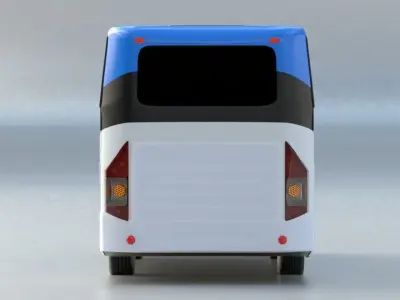 blue motorcoach 3D model