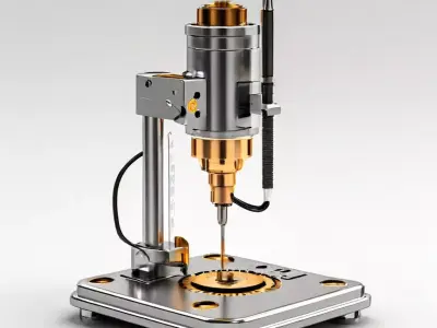 Precision MicroDrilling Machine 3D Model Low-poly 3D model