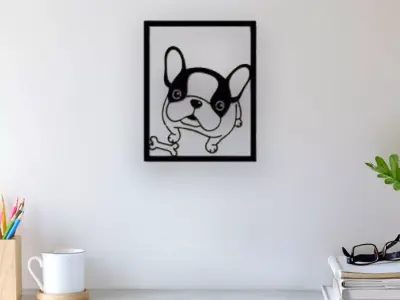 Dog Wall Art 3D print model 2
