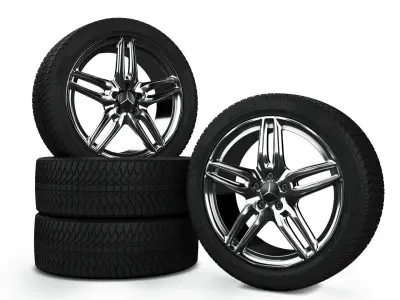 AMG Rim and Tyre 3D model