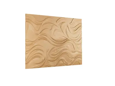 modern panel wall decor set wall relief mural CNC 71 3D model