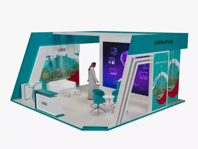 6x6 Exhibition Booth 3D model
