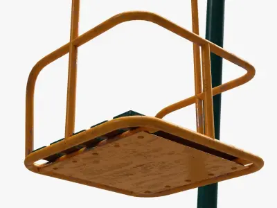 Playground metal swing 01 3D model