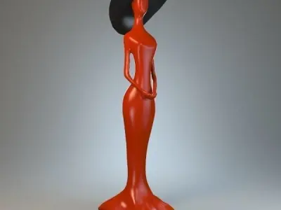 Statuette of Woman in a Hat P 3D print model