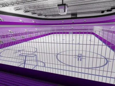Ice Hockey Stadium Low-poly 3D model