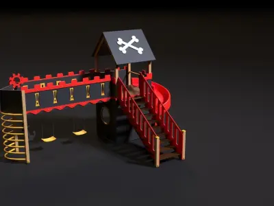 children playhouse pirates 3D model