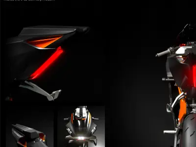 SRA e-SB Electric Sportbike 3D model