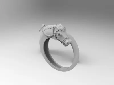 anillo caballo  3D print model