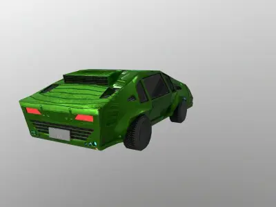 Cyberpunk City - Car 2 Low-poly 3D model