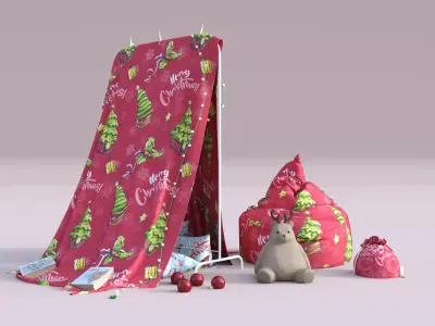 Children Christmas Pack Low-poly 3D model