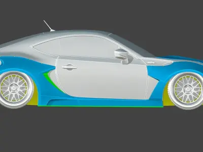 TOYOTA 86 ROBOT FT RALLYBACKER Low-poly 3D model