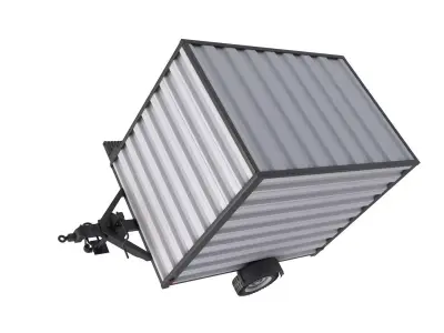 Portable Restroom Trailer 3D model