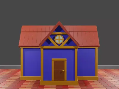 house model Low-poly 3D model