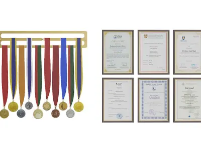 Awards Set BLENDER 3D Model Cycles 3D model