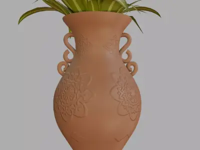 Plant in a vase 3D model