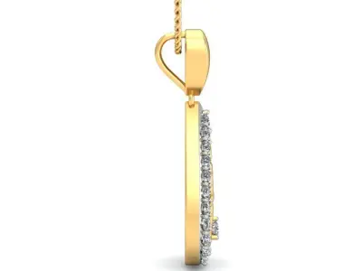 Solitaire Women Pendant 3dm STL OBJ FBX Renders Details 3D print model 81