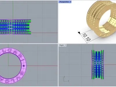 Bulgari Ring 3D print model