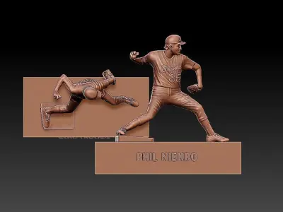 Phil Niekro - American baseball player - MLB 3D print model