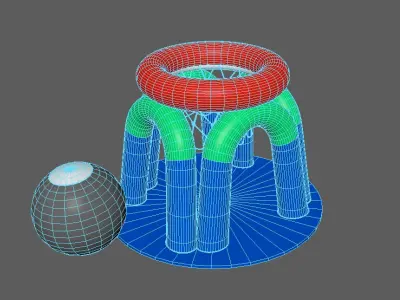 Inflatable game balloon Low-poly 3D model